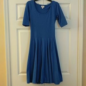 LuLaRoe Nicole royal blue dress, Small